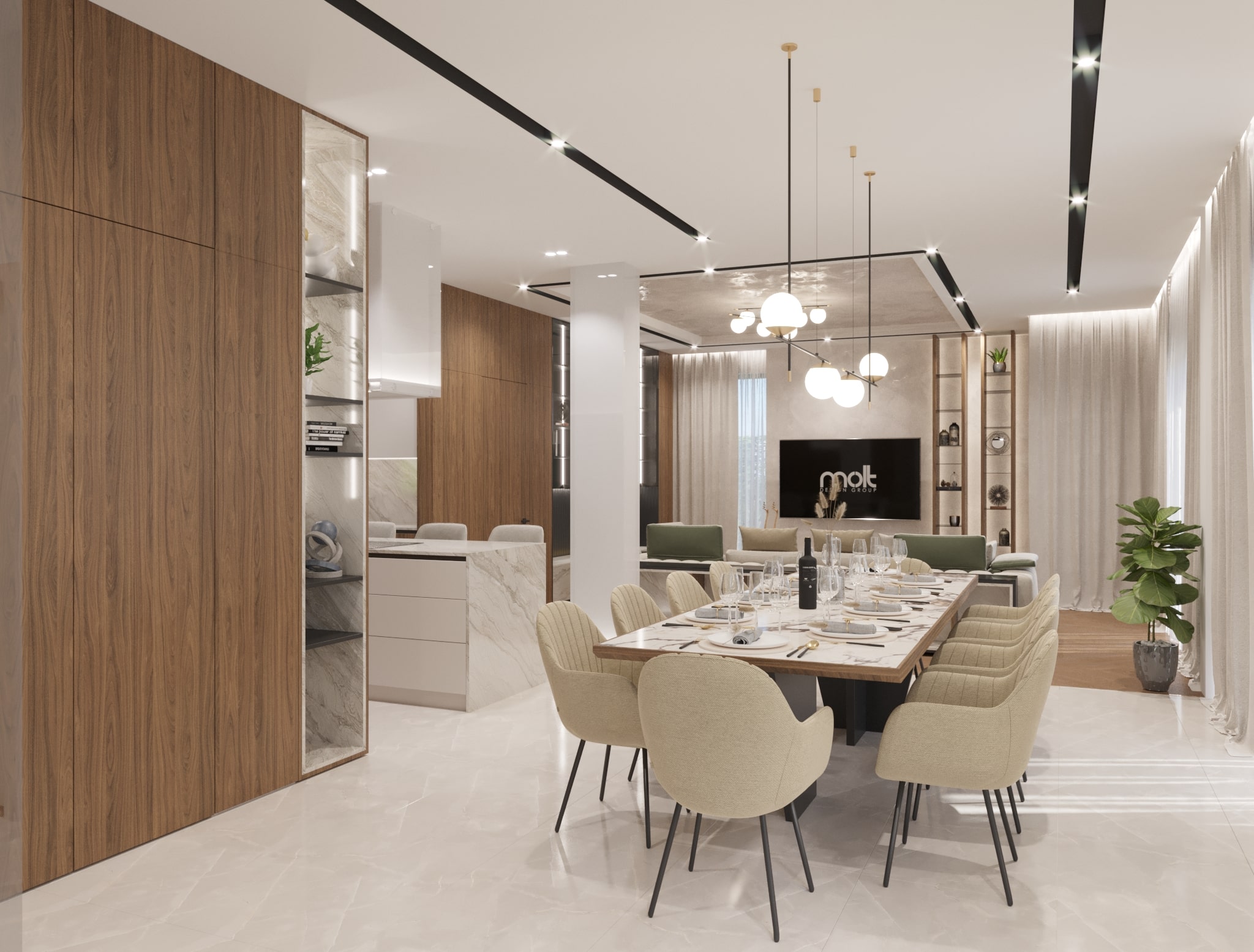 House V2105 | Интериорен Дизайн | Molt Design Group