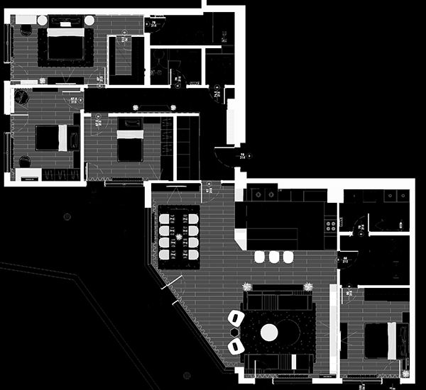 Apartment F1911 FL55 План Молт Дизайн Груп 02 | Интериорен дизайн Molt Design Group