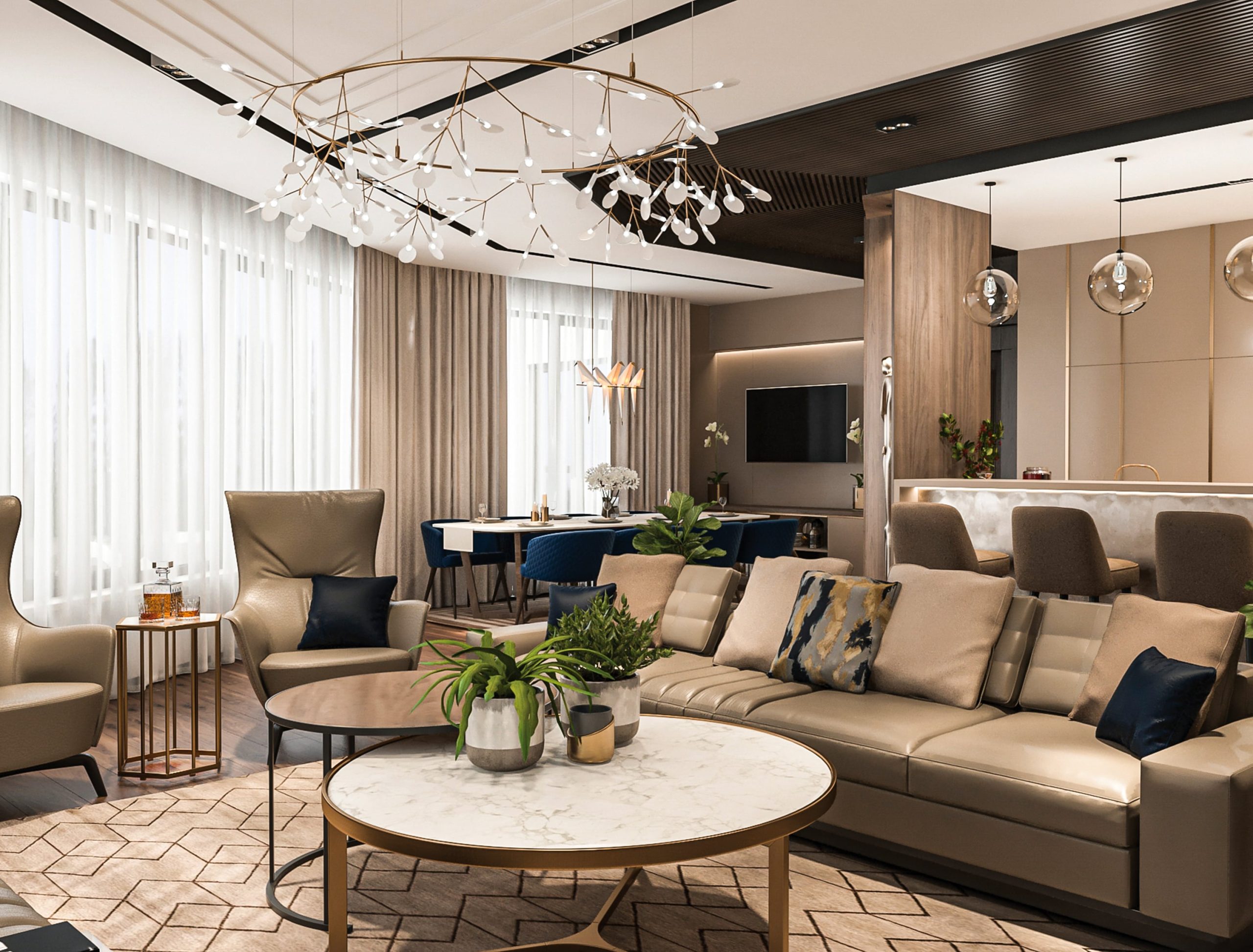 Апартамент F1911 | Living Room | Molt Design Group