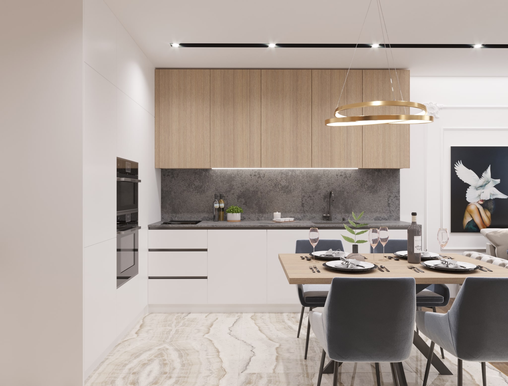 Апартамент А2106 | Всекидневна дизайн | Molt Design Group