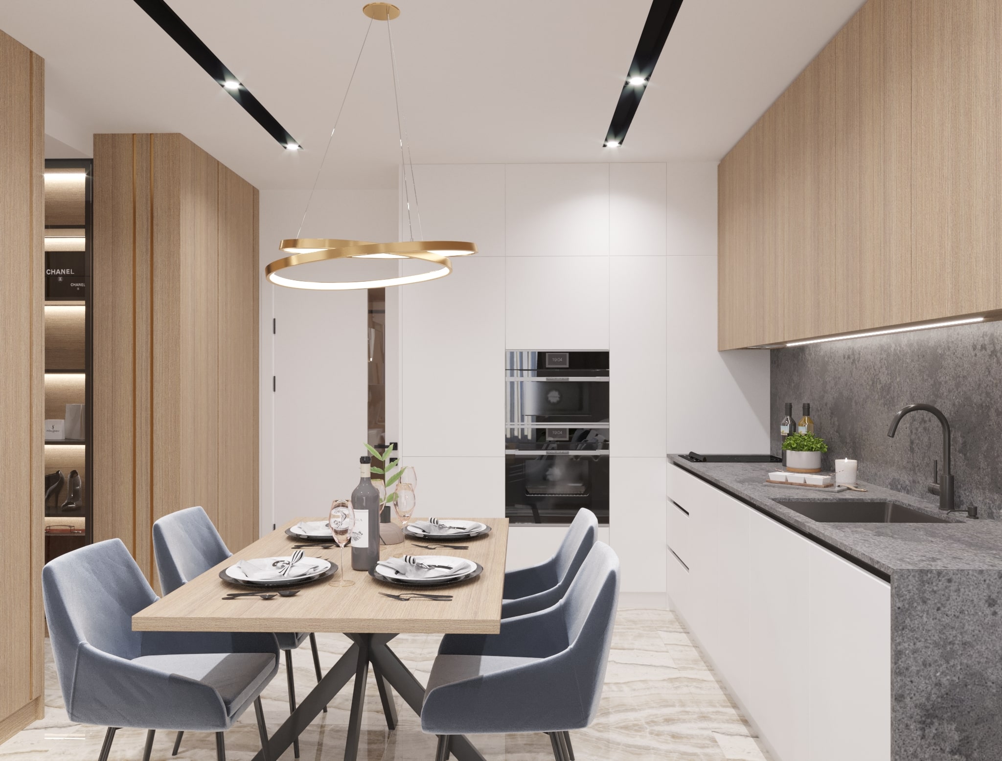 Апартамент А2106 | Всекидневна дизайн | Molt Design Group